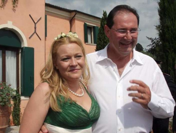 Galan con la moglie a Villa Rodella